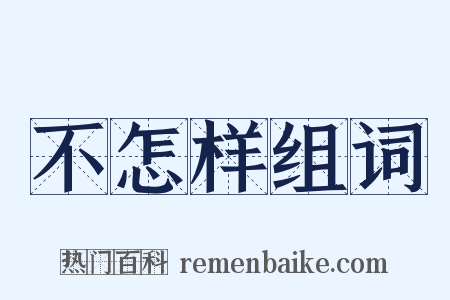 不怎样组词是什么意思的图片